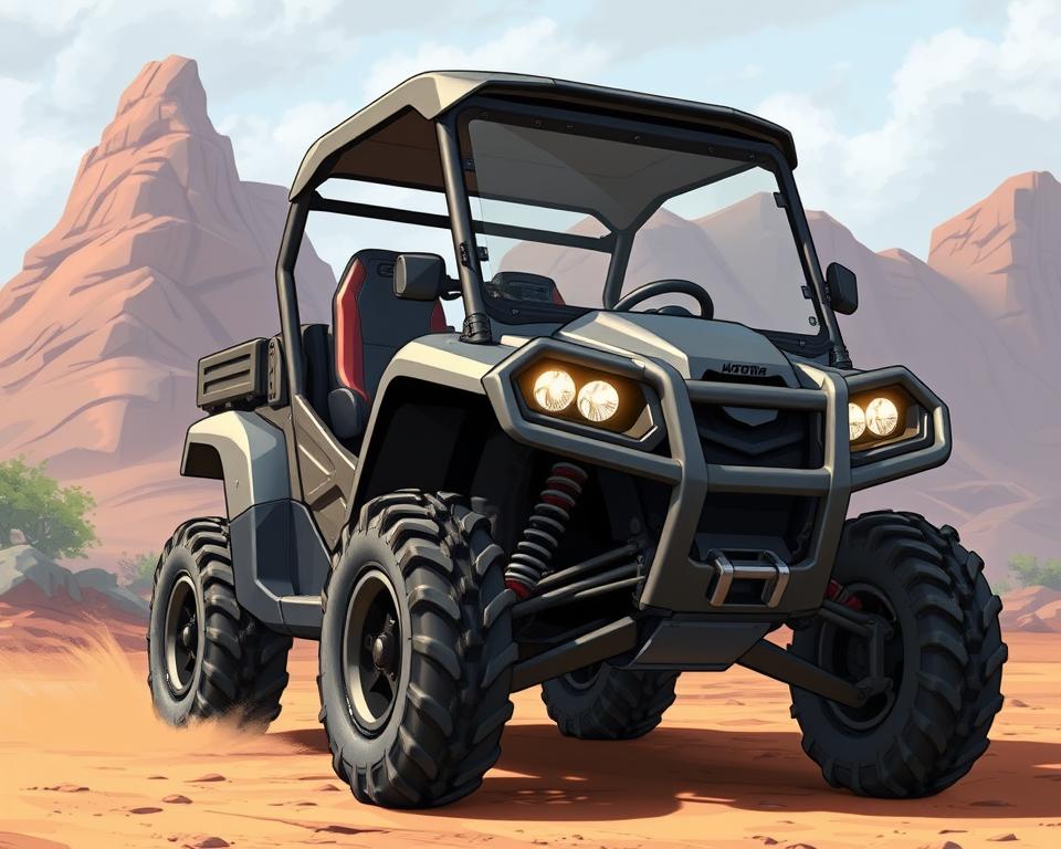 Polaris ranger plowing snow